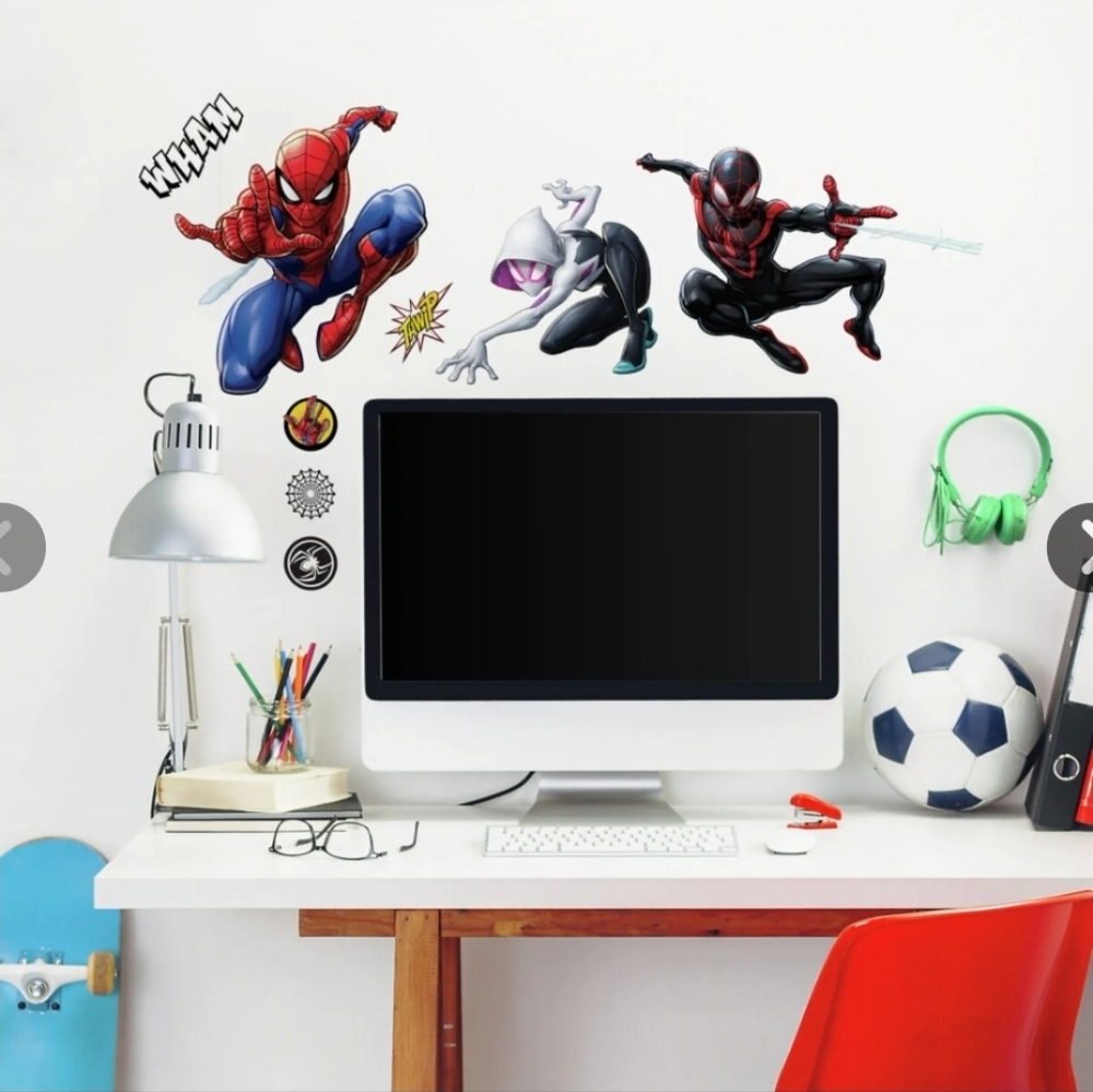 15 Spider-Man Miles Morales Peel and Stick Wall Decals Room Mates
